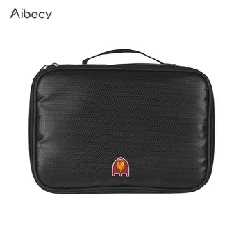 

Aibecy Three Layers Fireproof Bag Zipper Closure Handle Portable Large Safe Organizer Fire Proof Water Resistanct Carrying Box