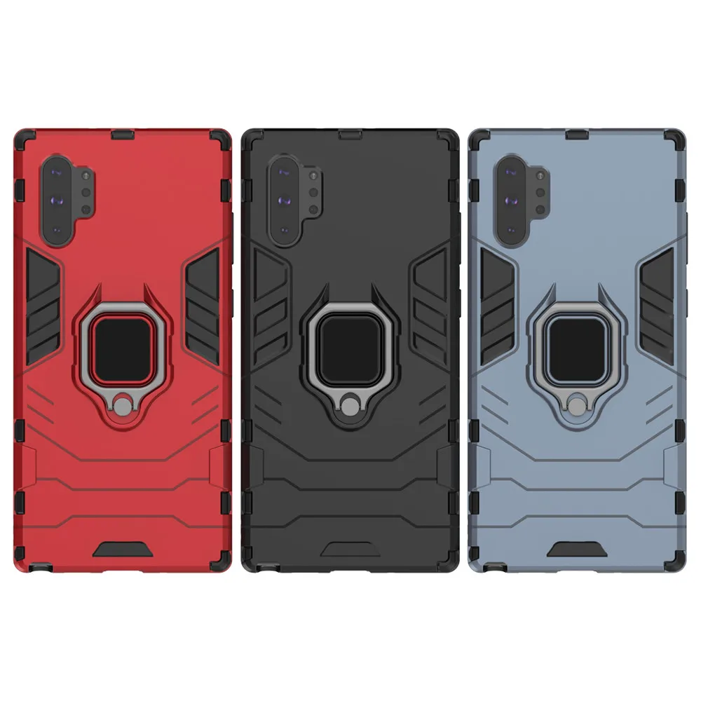 

For Samsung Galaxy Note 10 Plus Luxury Ring Back Cover Stand Armor ShockProof Case For Samsung Note 10 Pro Note10 Phone Cases