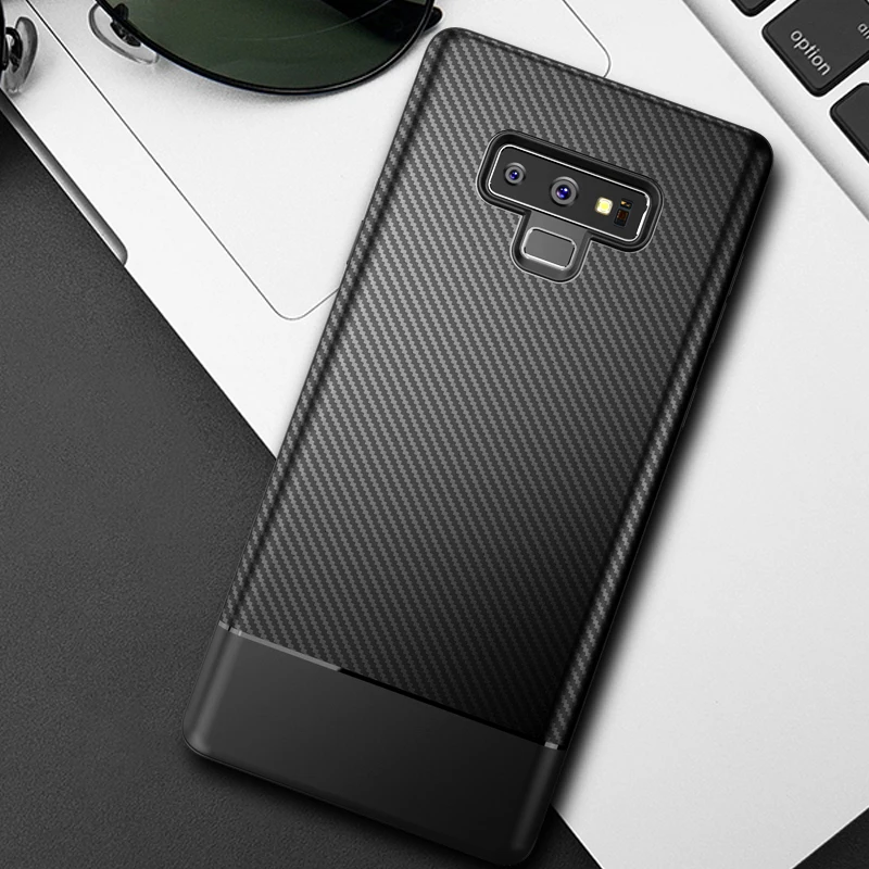 Деловые Чехлы для Samsung Galaxy Note 8 9 &amp S8 Plus S9 S10 e чехол из углеродного волокна телефона