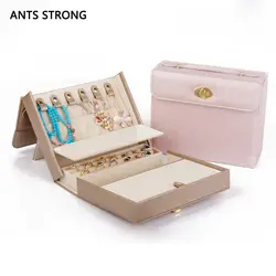 Портативный опорная пластина шкатулка/кольцо серьги коробки ювелирные изделия сумка для женщин подарок комод хранения