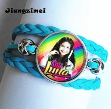 1pc super pop cantor soy luna elenco de soja luna prata pulseiras de couro eu sou lua de vidro mão corrente presente
