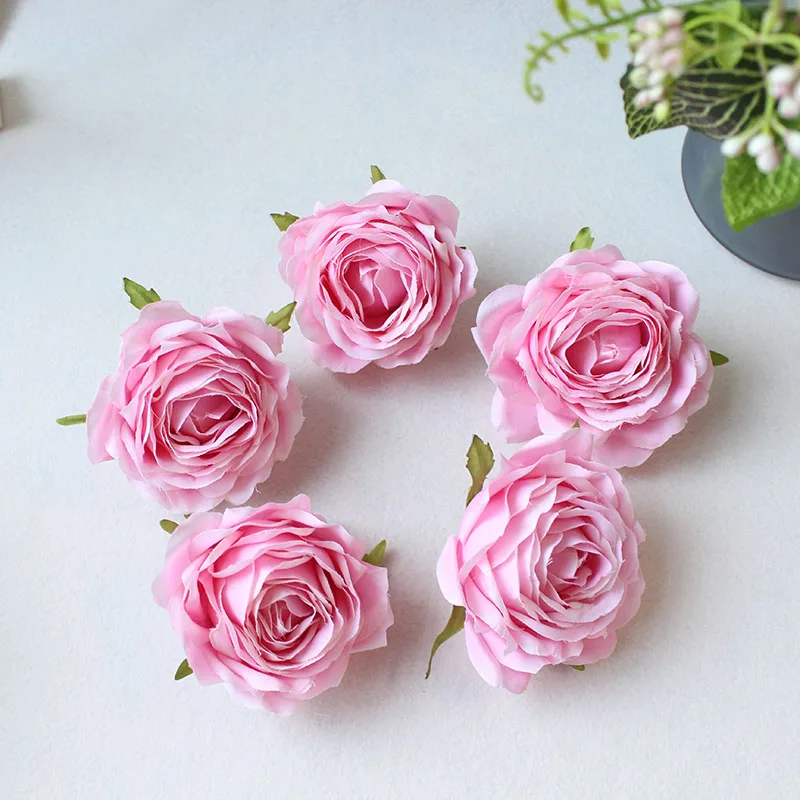  Red Rose Artificial Flower Head White Pink Silk Peony Wedding Party  (23)