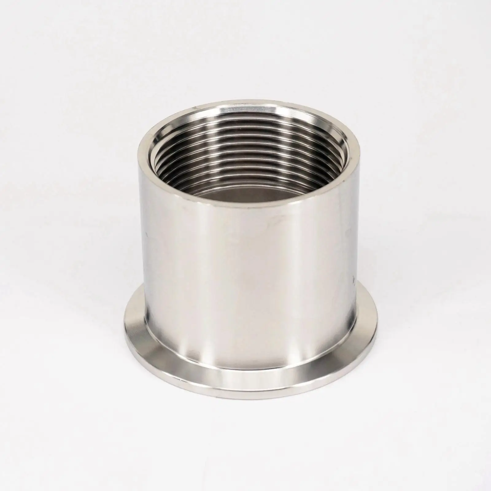1 1/2" BSP Female x 64mm Ferrule O/D 304 Stainless Steel Sanitary