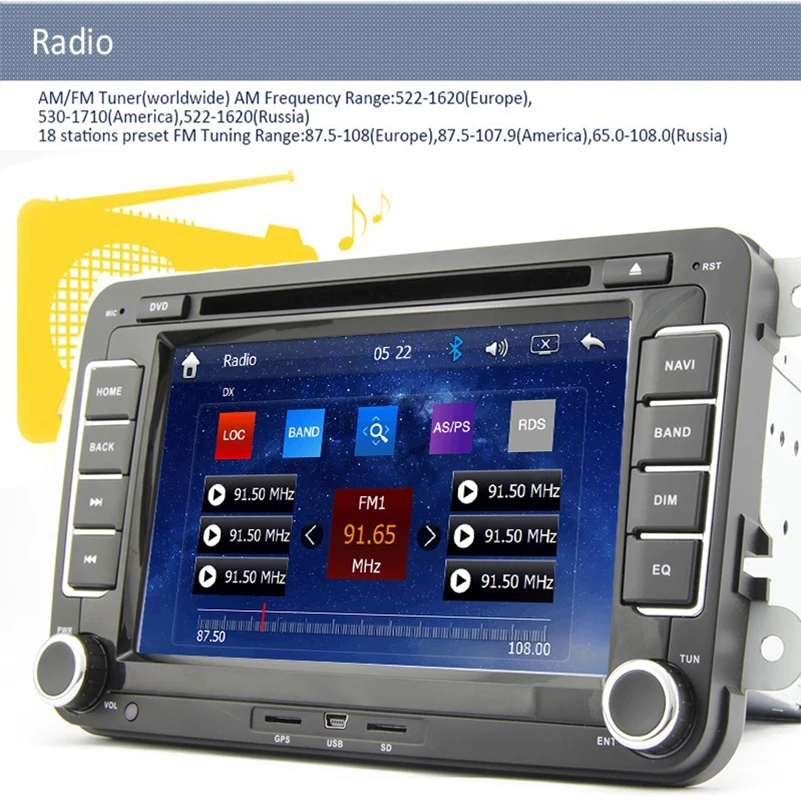 Discount 2 din car dvd  player factory sell update to 800*480  wince 6.0 Car DVD GPS OEM fit radio rns510 audio GPS 3