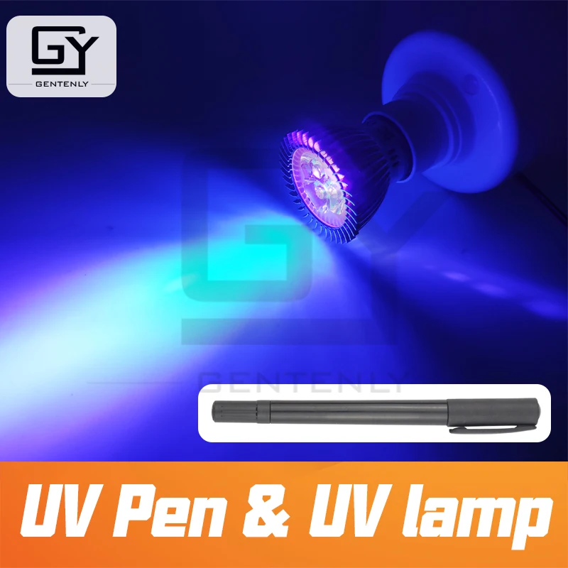 Escape Room Game Prop Magic UV Pen And Lamp Purple Light Invisible Puzzle  Transparent Water Pen Escapement Kit GENTENLY