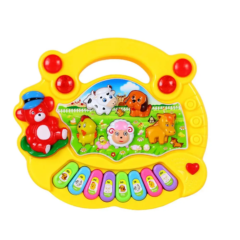Электронный прибор детские развивающие игрушки для детей развитие детей раннего обучения музыкальное пианино скотный двор детское пианино подарки - Цвет: Цвет: желтый