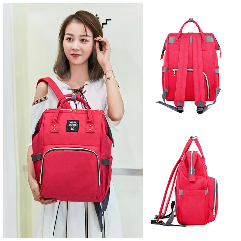 

Female Travel Backpack Waterproof Mummy Bag Mother's Lady Outdoor Bags Solid Bagpack Women Large Capacity Casual Backpacks