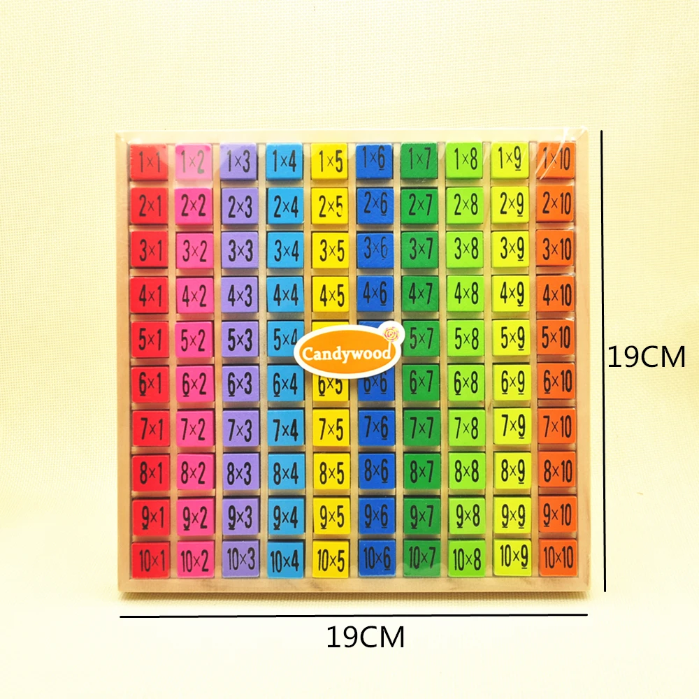 Детские развивающие игрушки 99 Таблица мультипликатора математическая игрушка 10*10 фигурные блоки деревянные игрушки для детей обучающие средства Монтессори