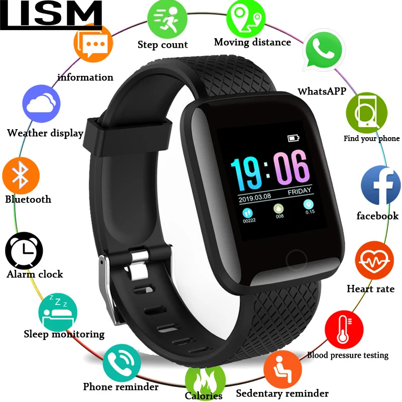 

Smart Watch Men Blood Pressure Waterproof Smartwatch Women Heart Rate Monitor Fitness Tracker Watch Sport For Android IOS Reloj