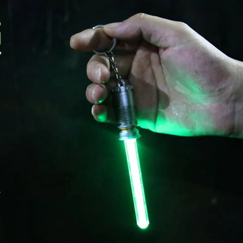 

Star Wars Laser Lightsaber Cosplay Keychain Zinc Alloy Key Button Luminescent Keyring Jewelry & Accessories