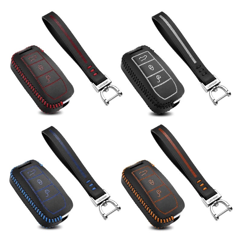 

luckeasy key cover for porsche cayenne turbo 2006 2 button Car Key bag/case wallet holder key2y