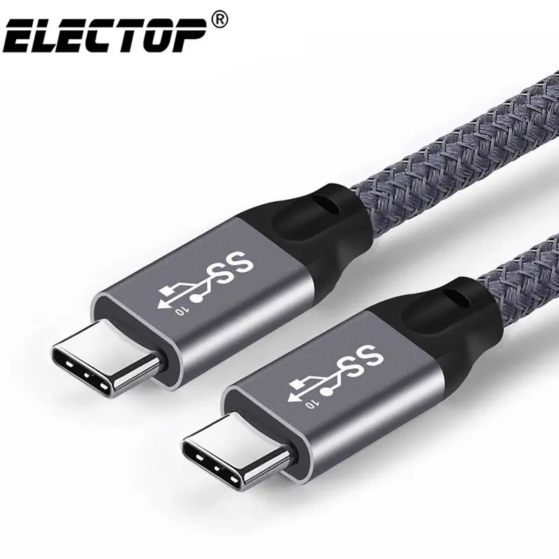 Электрический кабель usb type-C-usb type-C для samsung Galaxy S9 Plus, huawei, поддержка PD3.0, 100 Вт, 5A, зарядный кабель для устройств type-C - Цвет: USB Type C to CCable