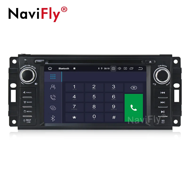 Sale NaviFly IPS DSP 6.2" Android 9.0 Car Radio DVD Player GPS Navigation for JEEP Patriot Liberty Wrangler Compass DODGE Chrysler 2