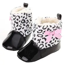 Г.; обувь для маленьких девочек; теплые детские сапоги с леопардовым принтом для новорожденных; модные зимние сапоги на мягкой подошве для малышей; Прямая поставка;#30