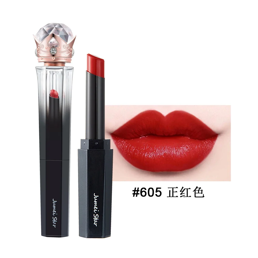 Черный бриллиант, Обнаженная губная помада, водостойкая матовая помада, корейский стиль, подарки для женщин, макияж, увлажняющий сексуальный красный оттенок для губ - Цвет: HDY HZS 605