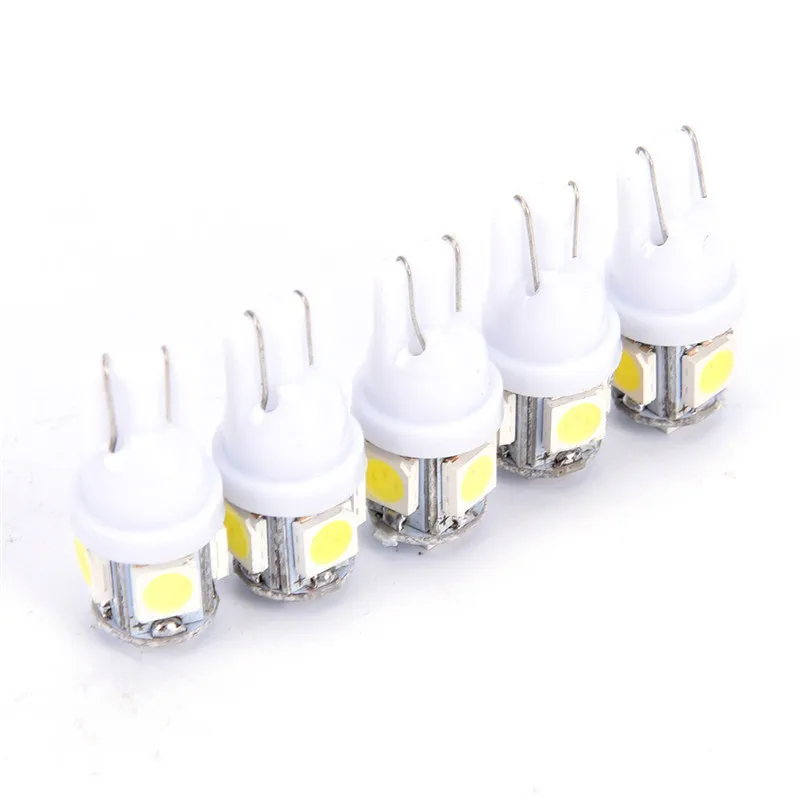 

10PCS T10 5050 5SMD White LED Car Light Wedge Lamp Bulbs Super Bright DC12V
