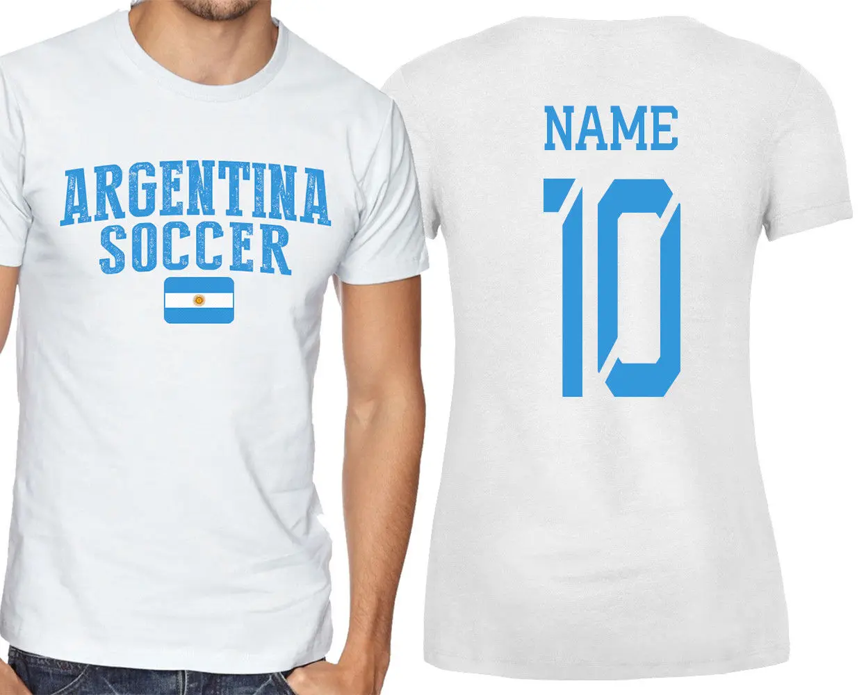 

2019 Summer T Shirt Men Hip Hop Men Casual Argentina T-shirt Soccers any Sporter Add Any Name and Number men's adults Tee Shirt
