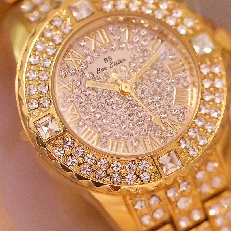 Часы женские модные Стальные кварцевые часы браслет Relogio Feminino 2017 Montre Femme BS