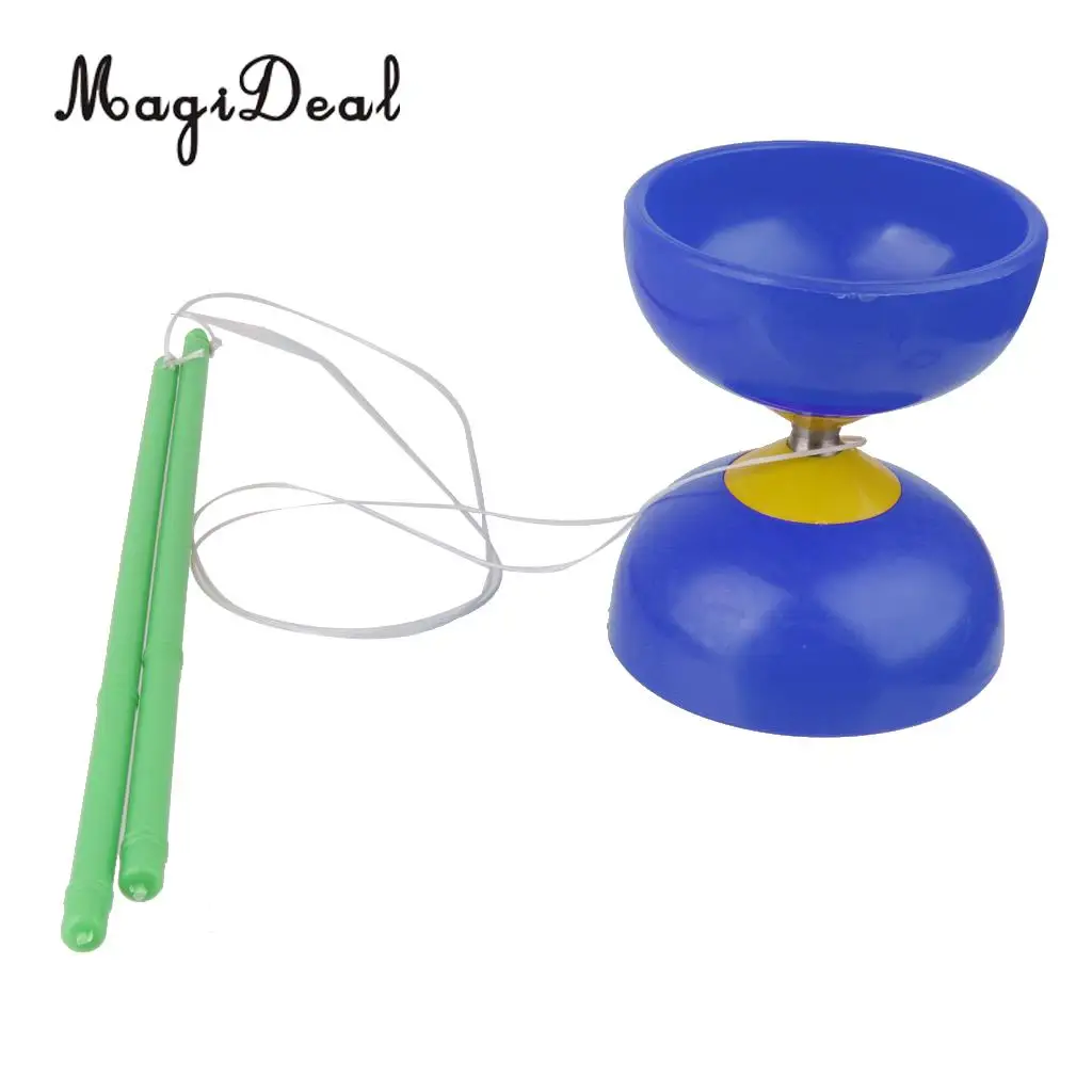 MagiDeal Traditional 1Pc Plactic Diabolo With Handsticks and String Juggling Toy for Kids Children Adult Beginners 4Colors