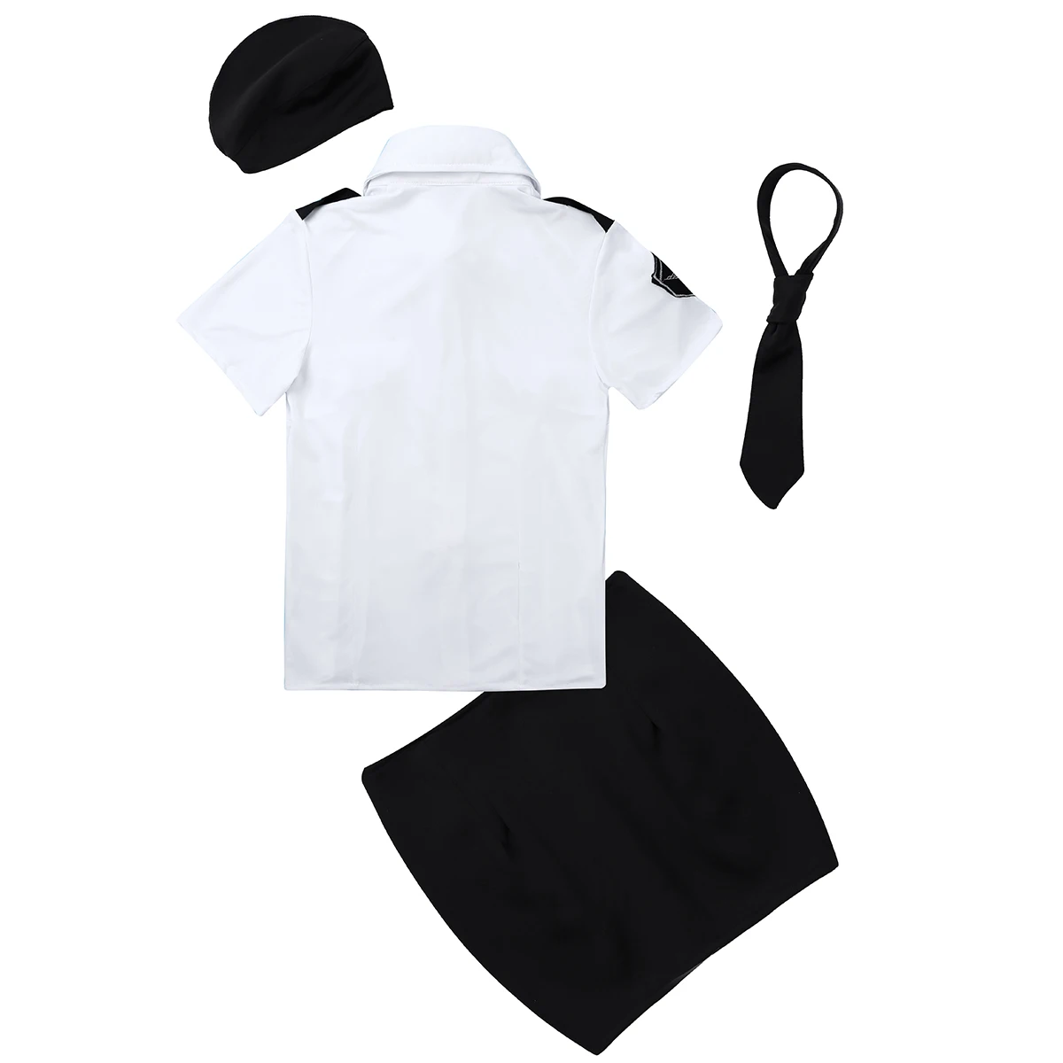 Женщины Девушки полицейский Хэллоуин косплей униформа для полицейских-женщин ролевые игры игровой костюм рубашка и обтягивающая мини-юбка шляпа галстук