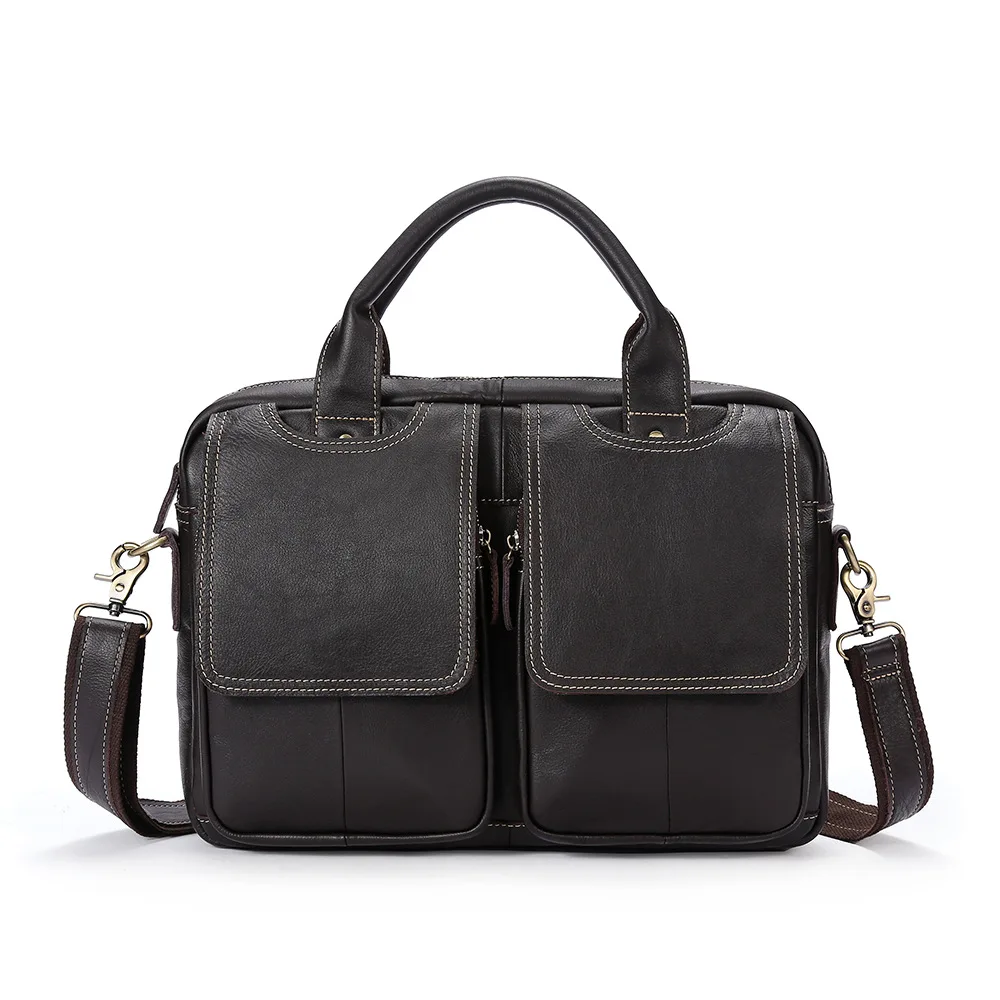 

100% Genuine Leather Men Bag Brand Designed Men Laptop Briefcase Business Bag Cow Leather Men Handbag Shoulder Bag Messenger Bag