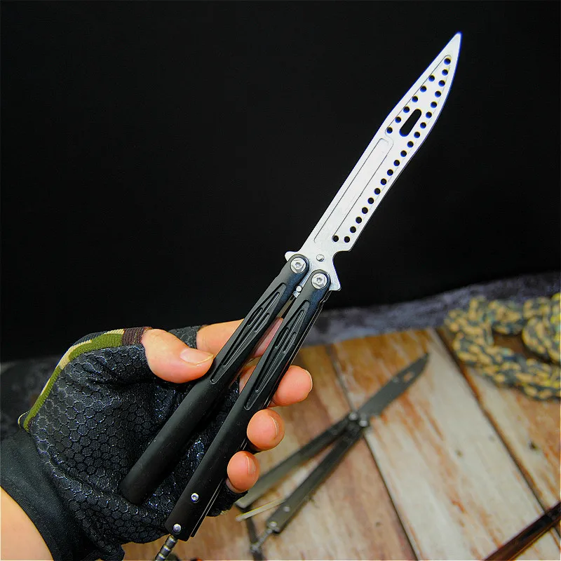 PEGASI CS GO 1" 440c высококачественный стальной тренировочный нож-бабочка 3 модных американских стиля+ ножевая муфта+ гаечный ключ