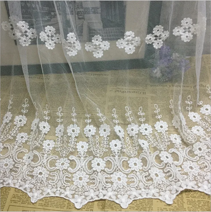 

New lace garment accessories lace fabric pure cotton hexagonal screen double positioning embroidery for sewing Wedding Dress