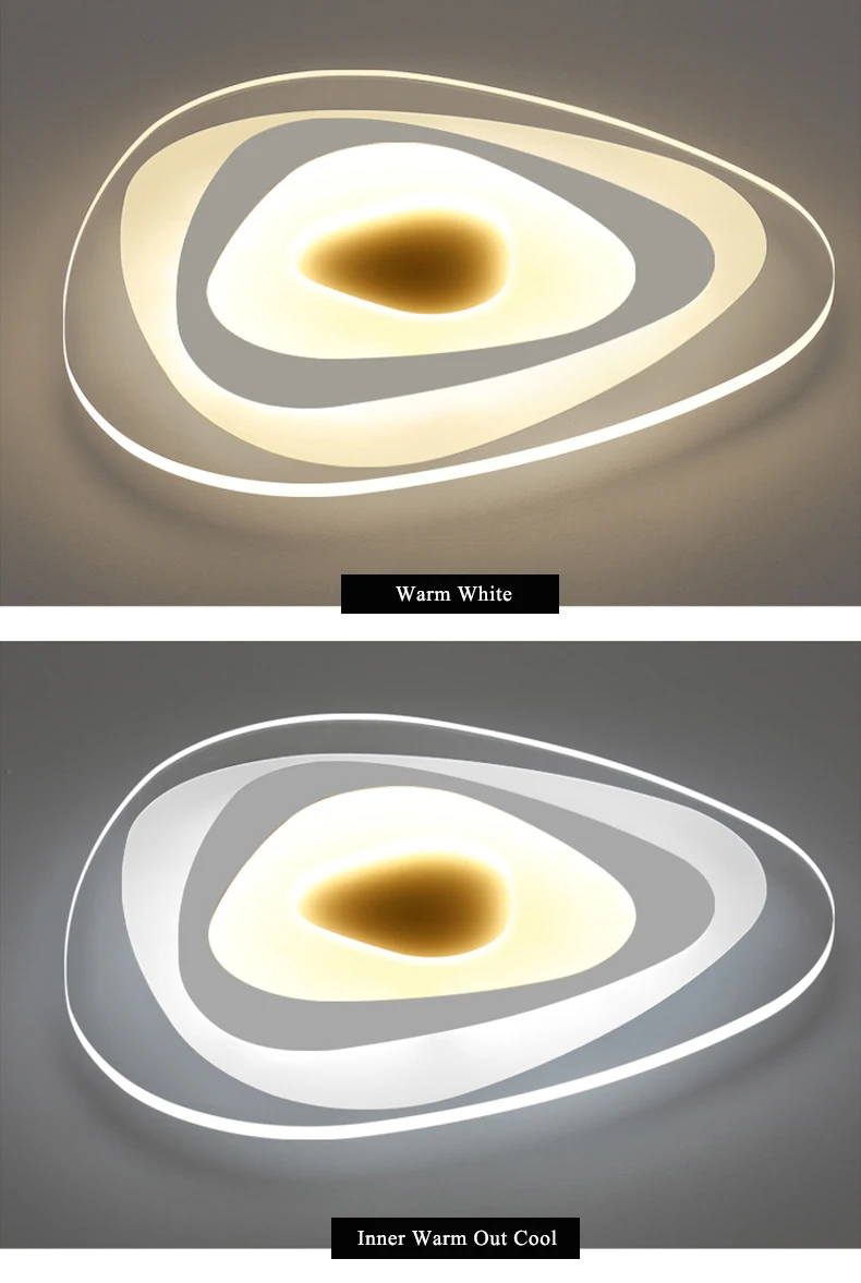 Ультратонкие треугольные потолочные светильники для гостиной, спальни, люстры для дома Dec, светодиодный потолочный светильник