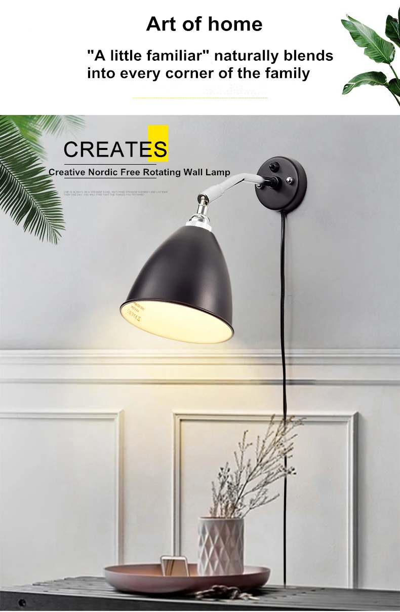 Скандинавский дизайн современный простой американский Чистый медный Ретро прикроватный светодиодный настенный светильник для гостиной спальни