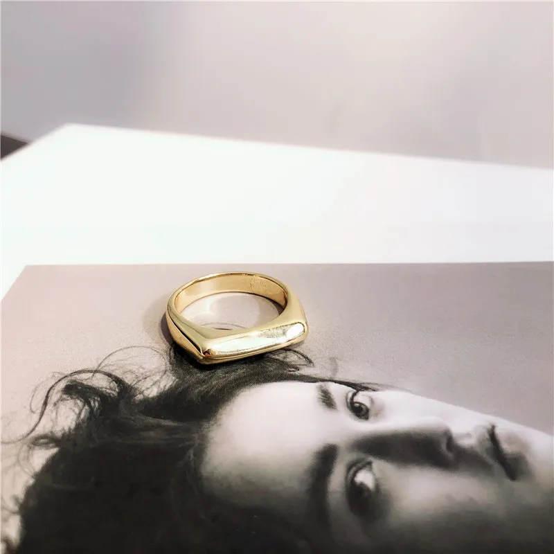 MENGJIQIAO винтажные Инс панк неровные золотые цветные металлические кольца для женщин Средние кольца на фаланг пальца Простые Модные кольца Подарки