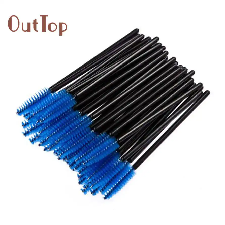 

100PCS Disposable Mini Eyelash Eye Lash Makeup Brush Mascara Wands Applicator Jul5 Drop Shipping MG