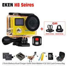 Экшн-камера EKEN H8 Pro Ultra HD 4 К 30fps + H8R 1080 P/60fps, оригинальный пульт дистанционного управления Pro Cam Go Водонепроницаемый Спорт камера DVR