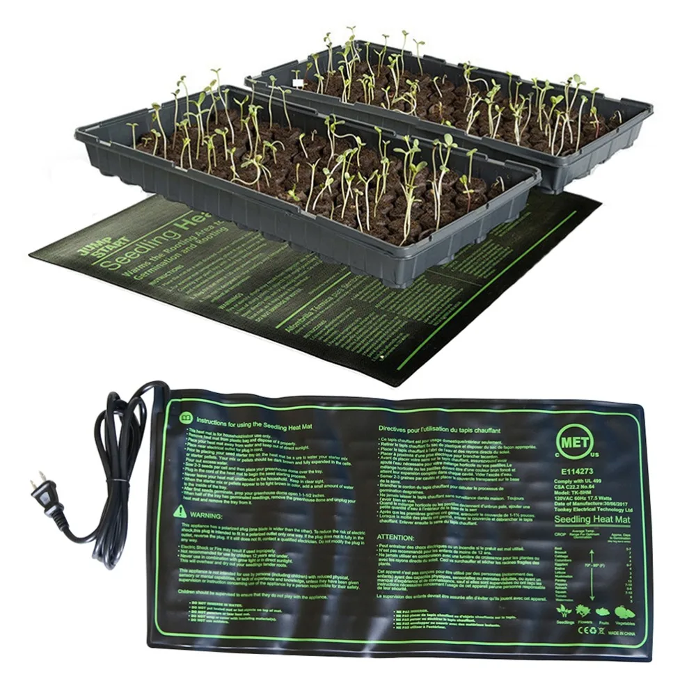 Ceny Sadzonka mata grzewcza 50x25cm wodoodporne nasiona roślin kiełkowanie propagacji klon Starter Pad 110 V 220 V narzędzia ogrodowe 1 Pc