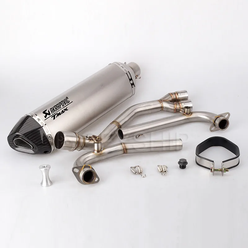 Para Yamaha TMAX 500 TMAX 530 T MAX 500 de 530 de 2008 a 2017, 2018, 2019 Slip-en la motocicleta akrapovic tubo de escape y de enlace de tubería