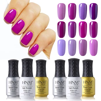 

HNM 12pcs/lot Gel Polish Set Kit Purple Series Gel Nail Polish UV GelLak Long Last Gel Varnish Gelpolish Hybrid Semi Permanent