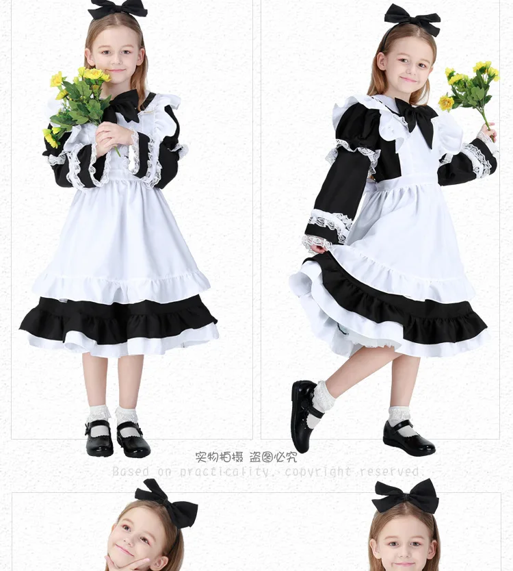 Алиса в стране чудес Лолита Сексуальная французская горничная Сисси сладкий готический платье аниме косплей костюмы на Хэллоуин для женщин детей девочек