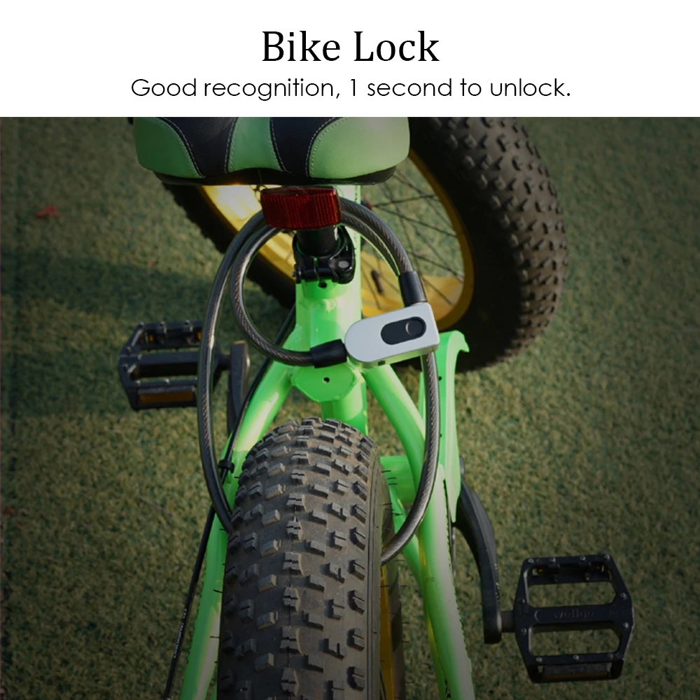 

20 Sets Fingerprint Bike Lock Fingerprint Unlock USB Rechargeable Smart Fingerprint Lock IP65 Anti-Theft Cable Locks Bike