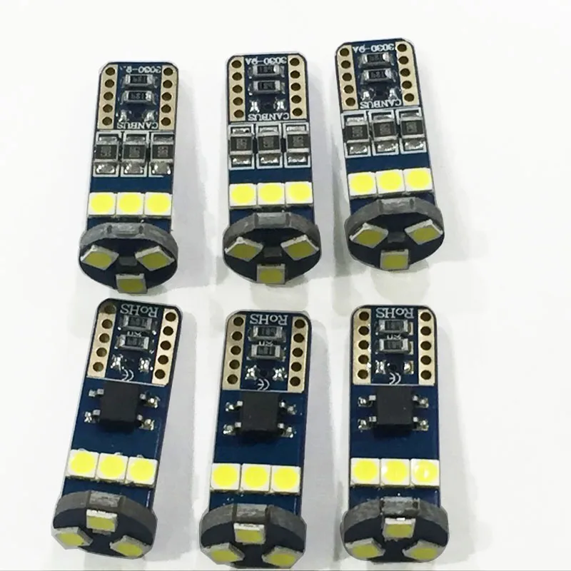 6 Pz T10 W5W Canbus Nessun Errore 10 Smd 3030 Led Lampadina A Cuneo Ad Alta Potenza Led Parcheggio Auto Fendinebbia Luce Di Ingombro Automatica 12V Le