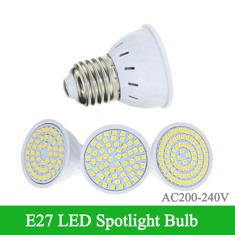 Bombillas LED E27 GU10 mr16 led proyector SMD 2835 48led 60led 80led Lampada lámpara cocina Hotel dormitorio Iluminación lampara 220 V Bombillas LED E27 GU10 mr16 led proyector SMD 2835 48led 60led 80led Lampada lámpara cocina Hotel dormitorio Iluminación lampara 220 V