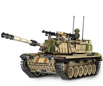 

Large-scale Military M60 Main Battle Tank Building Blocks Model Army Soldier Weapons Figures Bricks Toys