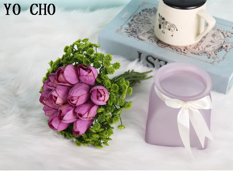white    artificial tulips flower bouquet autumn decoration tulip for home decoration fake flower tulip for diy small silk flower for crafts plastic artificial plants for flower pot for lover for mom for friends and for dec (7)