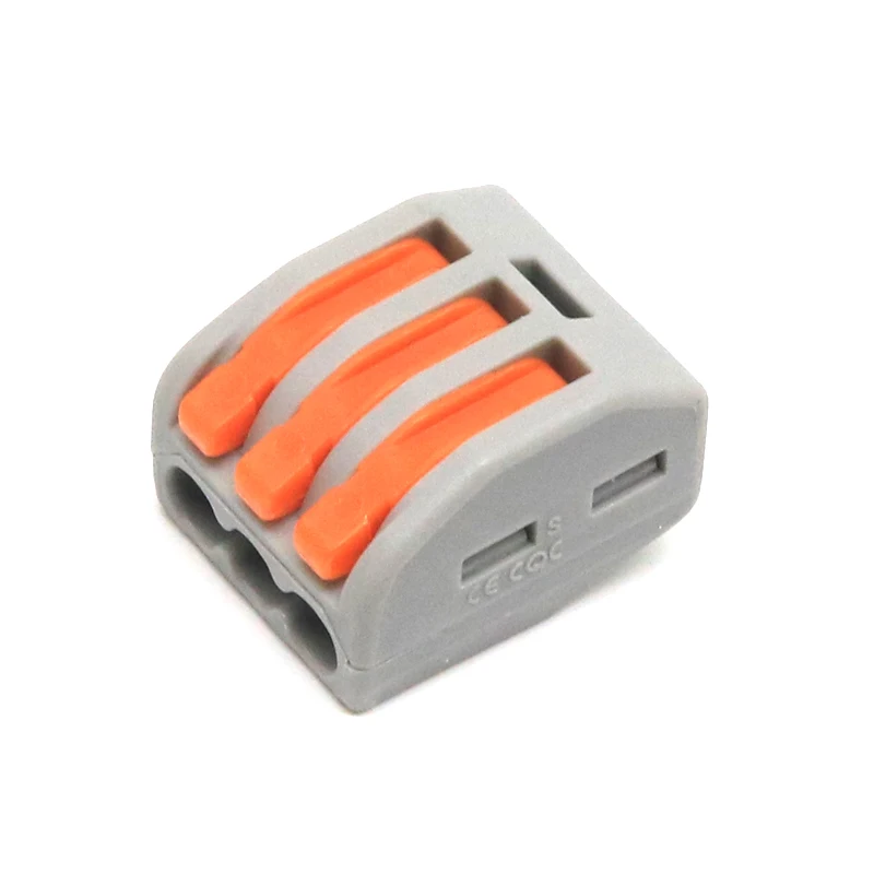 

30Pcs/lot PCT-213 3 Pin Universal compact wire wiring connector conductor terminal block with lever conector