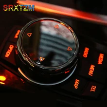 Capa multimídia automotivo srxtzm idrive, capa preta com botão em cerâmica para bmw x1 f25 x3 x4 f15 x5 f16 x6 1 f10 f20 f30 f34 série 2 3 5