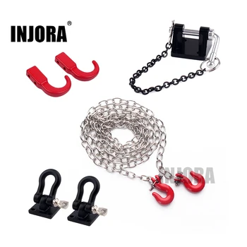 

RC Car Metal Tow Hook Chain Decoration for 1:10 RC Rock Crawler Traxxas TRX-4 Axial SCX10 90046 Wraith D90 TF2 Tamiya CC01