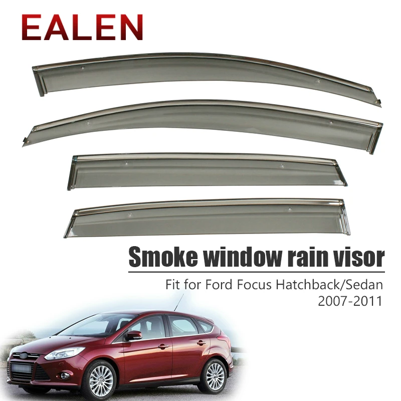 EALEN для Ford Focus Хэтчбек/седан 2007 2008 2009 2010 2011 дефлекторы аксессуары 4 шт/1 комплект