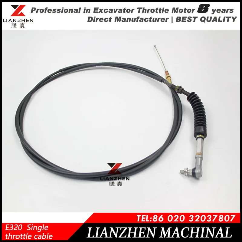 Excavator parts E320 single throttle motor control cable direct manufacturer