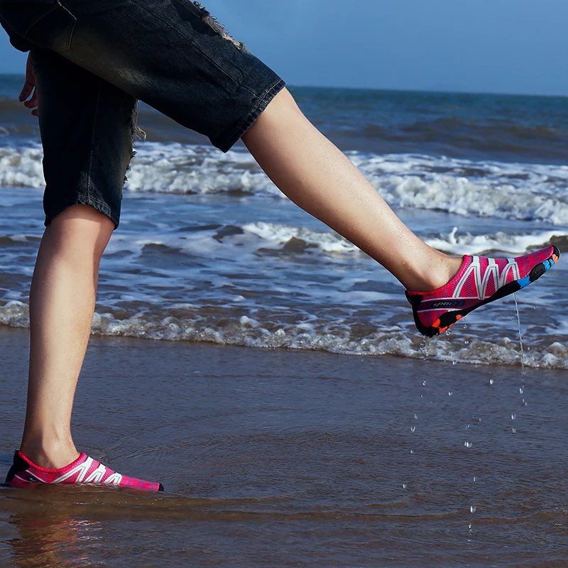 Низкая цена; удобные мягкие пляжные кроссовки на плоской подошве; пляжная обувь; Мужская обувь для плавания; женская дышащая прогулочная обувь для взрослых