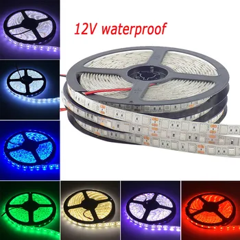 

5M RGB Led Strip Light Waterproof 5050 12V LED Tape Ledstrip Flexible Led Stripe RGB lights TV Backlight for home decoration