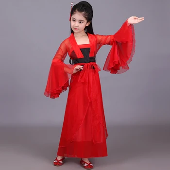 

Children's Fairy Costume Hanfu Elegant Clothing Kids Chinese Traditional Ancient Costume Tang Royal Princesses Dance Costume