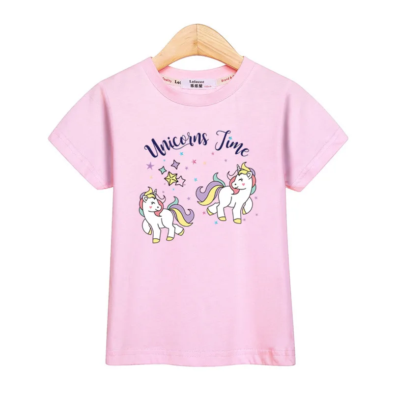

Lolocee cute unicorn girls t-shirt summer short sleeve kids clothes fashion baby cotton tops Get you boy tshirt funny print tees